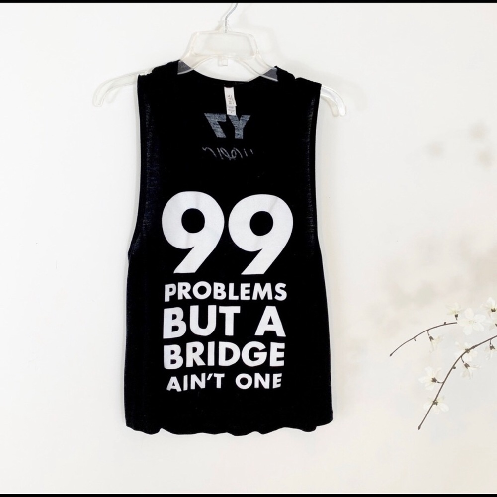 Y7 studio black graphic tank top M